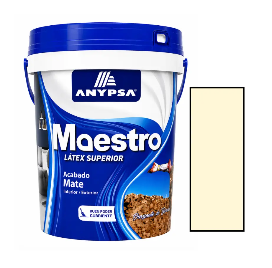 Pintura Látex Superior Maestro Anypsa Marfil 4 galones