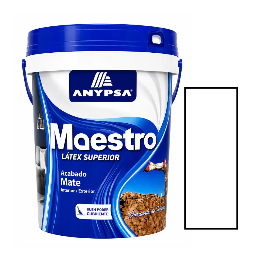 Pintura Látex Superior Maestro Anypsa Blanco 4 galones