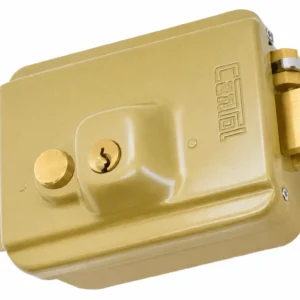 Cerradura Eléctrica con Botón Dorado Cantol