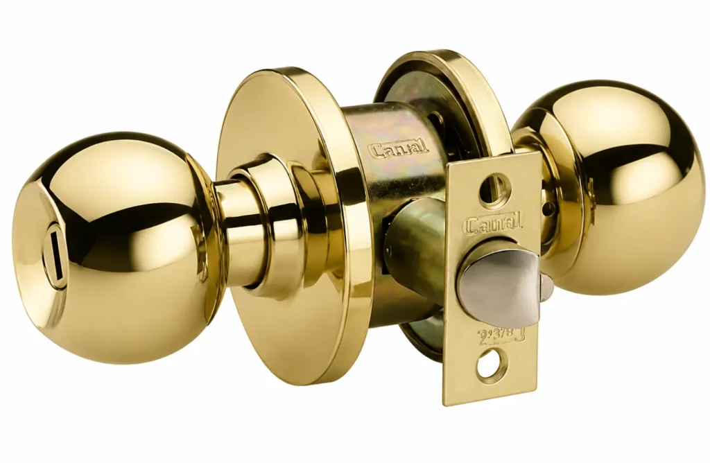 Cerradura Perilla Bronce Pulido Cantol - Baño