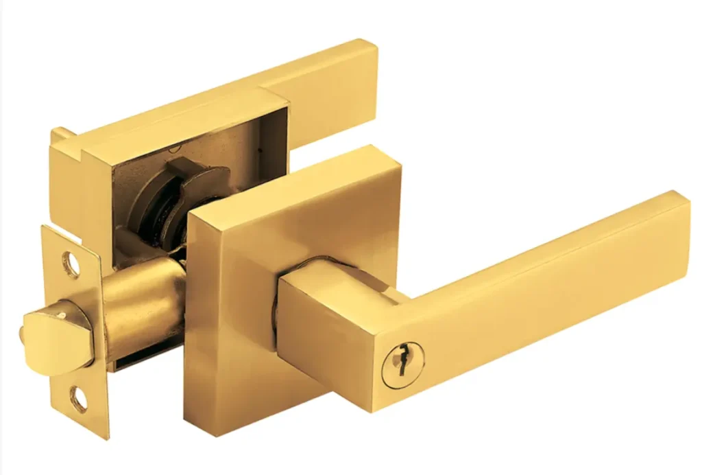 Cerradura de manija Liza Bronce Pulido Travex - Dormitorio