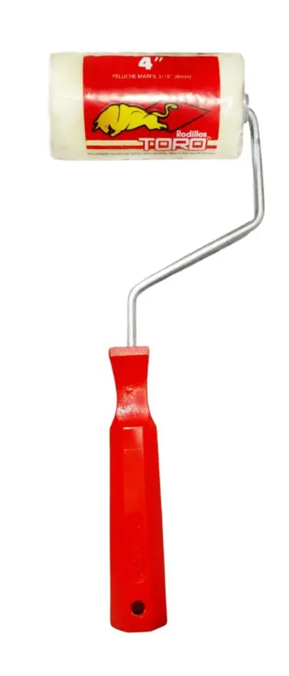 Rodillo Toro peluche Marfil 4"