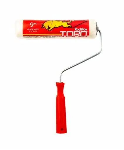 Rodillo Toro peluche Marfil 9"