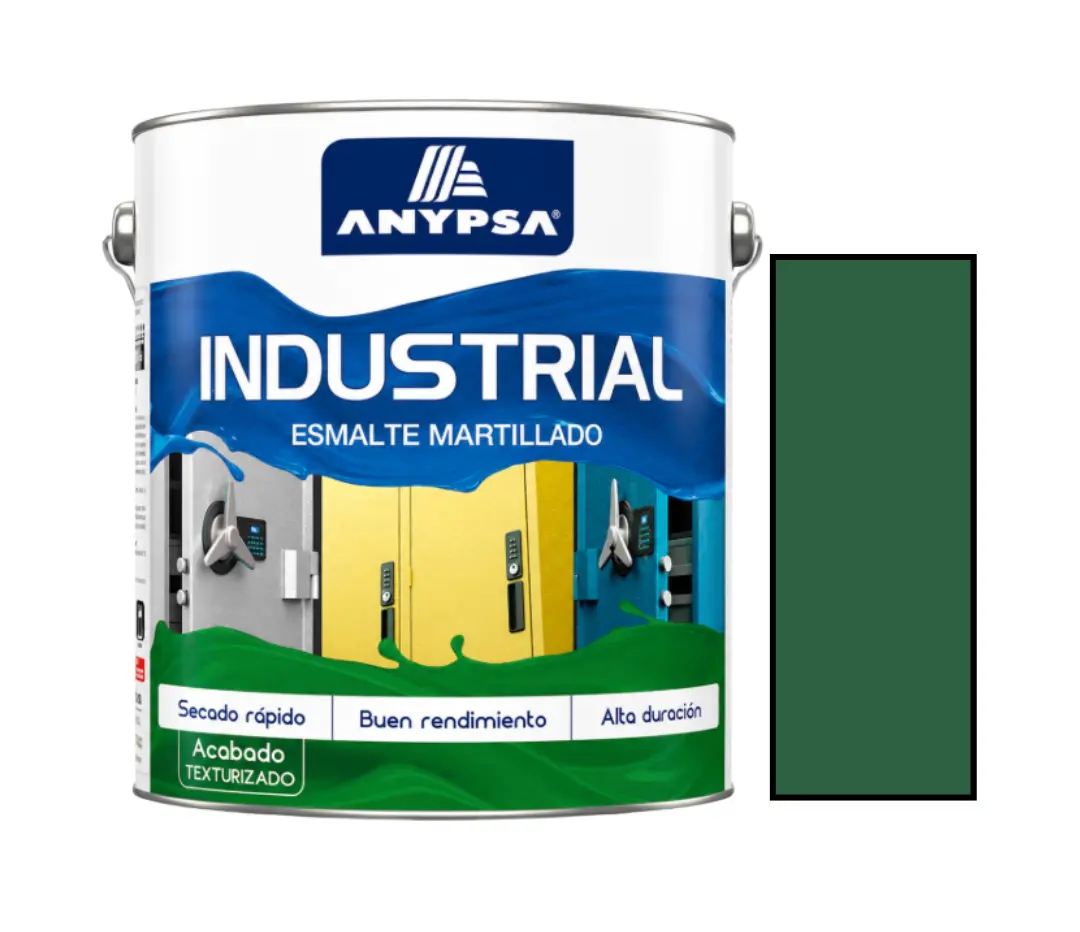 Esmalte Martillado Industrial Verde 1 galón Anypsa