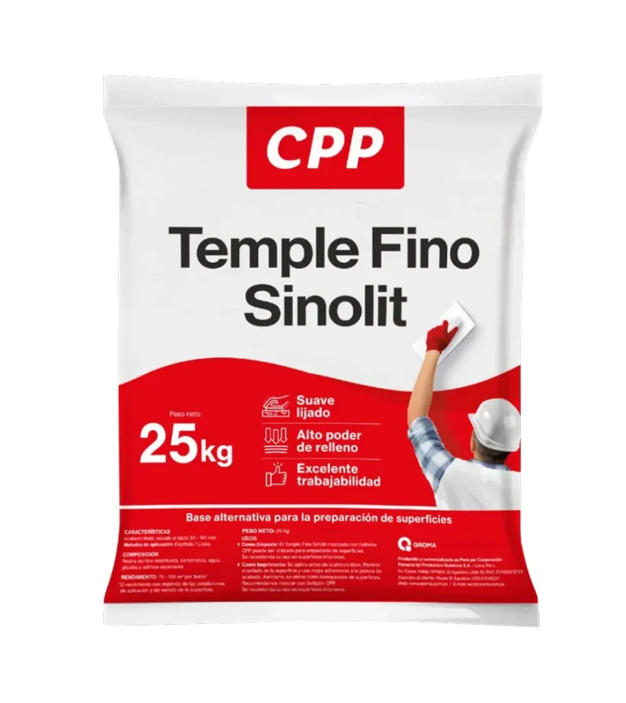Temple Fino Sinolit CPP Bolsa 25 kg