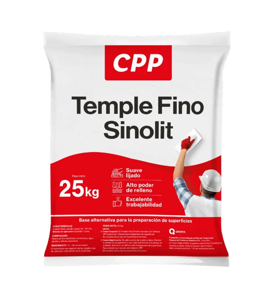 Temple Fino Sinolit CPP Bolsa 25 kg