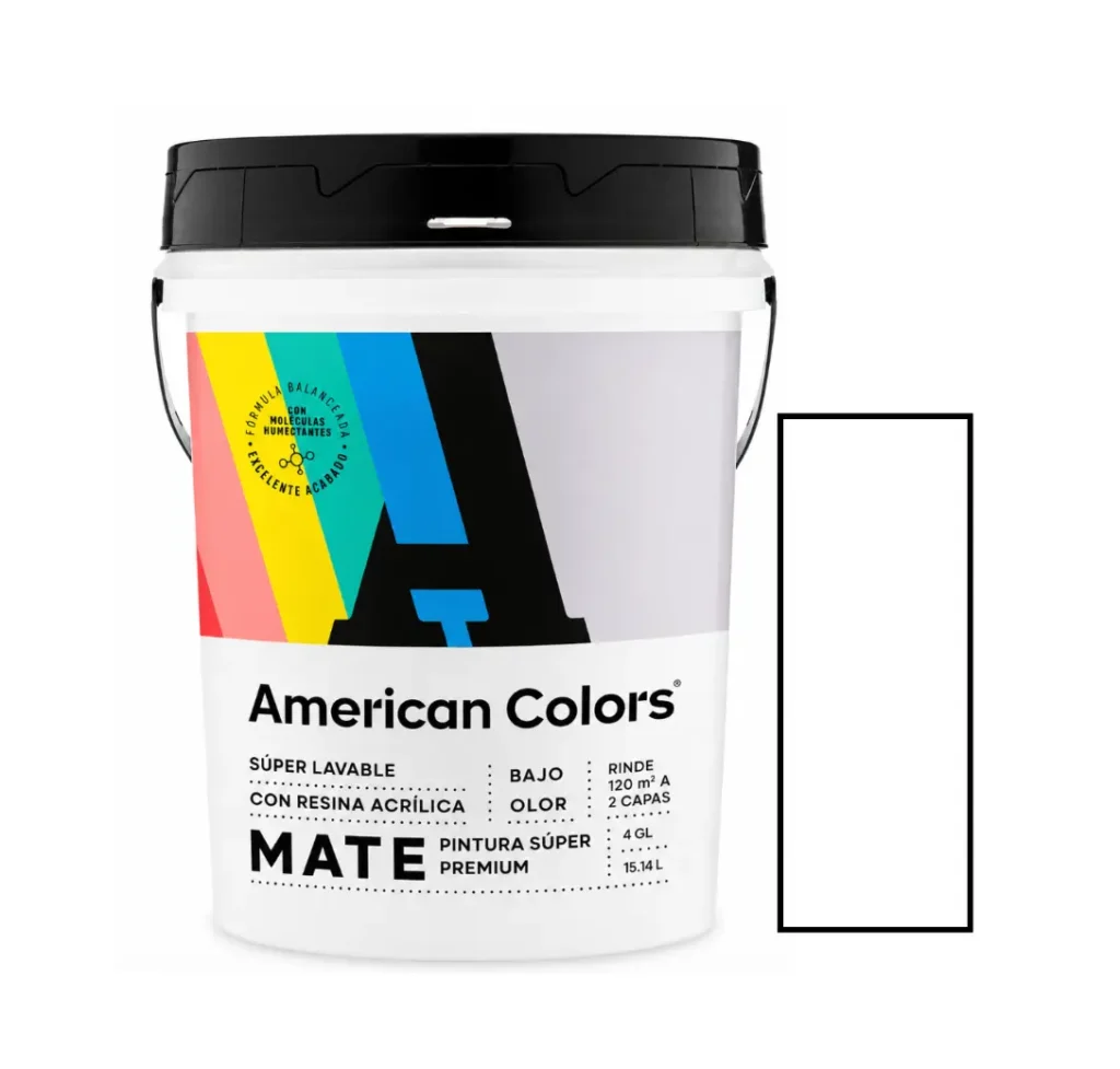 American Colors Mate Blanco 4 galones