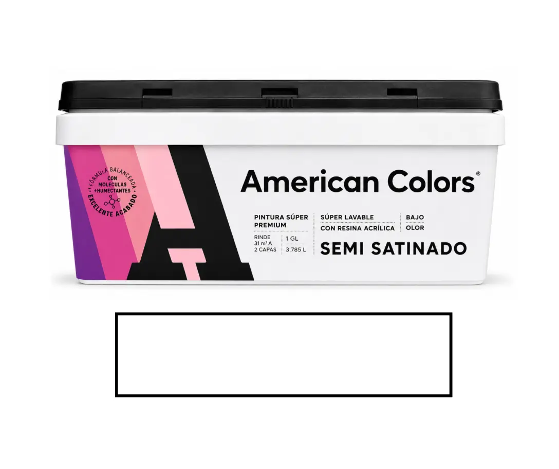 American Colors Semi Satinado Blanco 1 galón