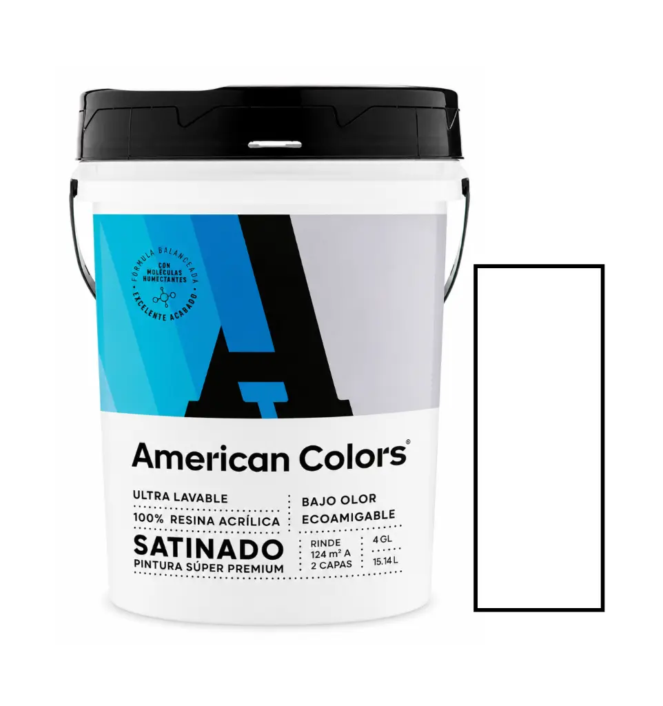 American Colors Satinado Blanco 4 galones