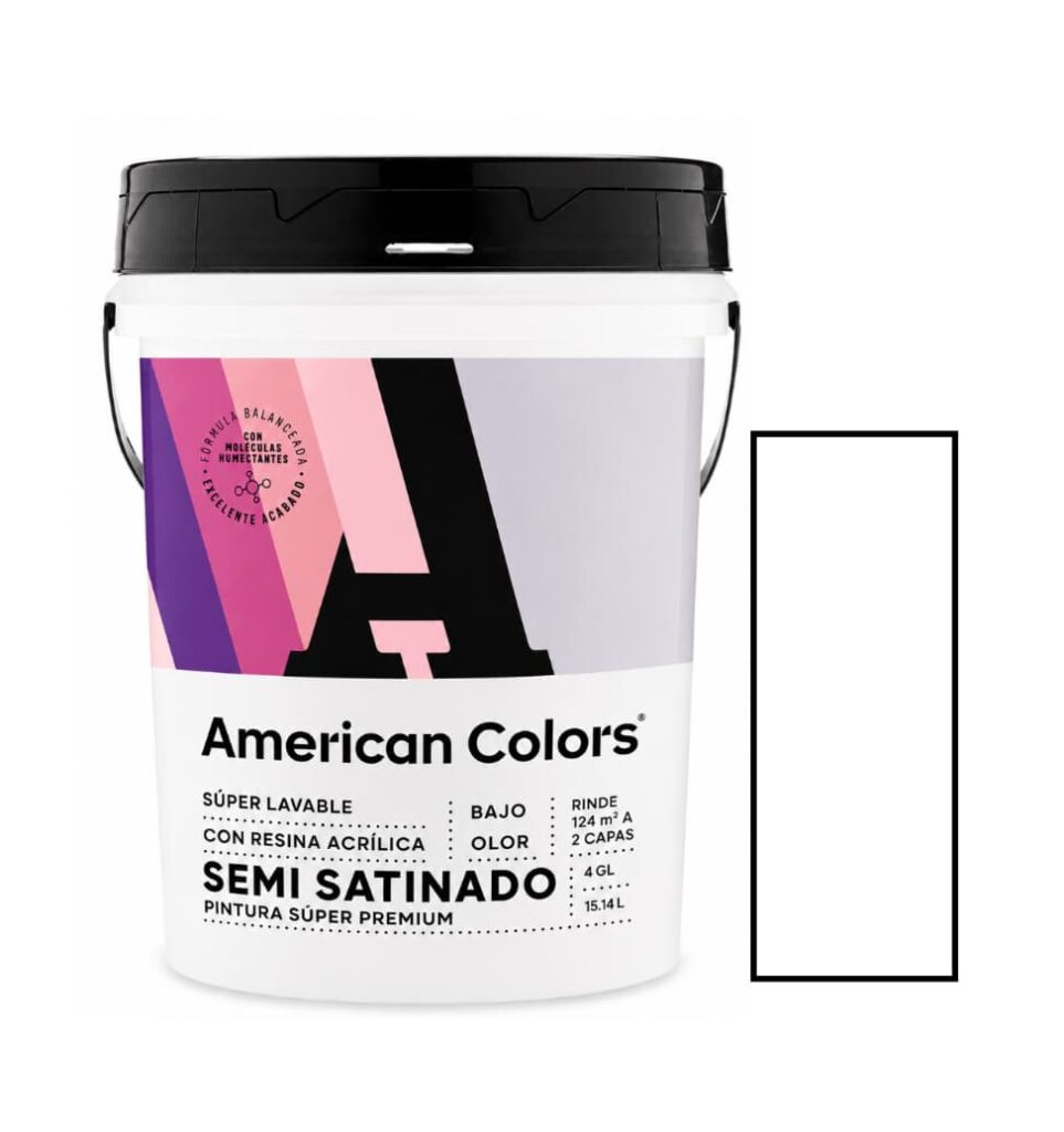 American Colors Semi Satinado Blanco 4 galones