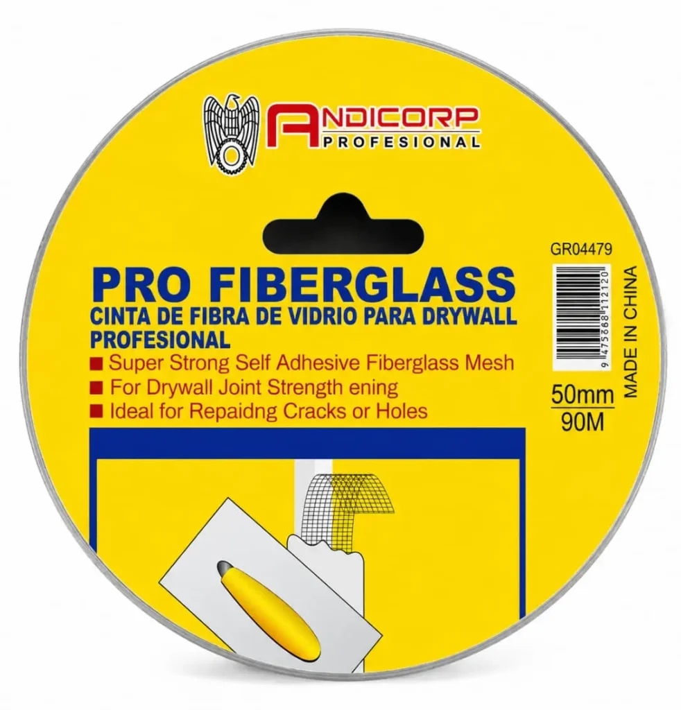 Cinta de Fibra de Vidrio para Drywall Pro Fiberglass Andicorp