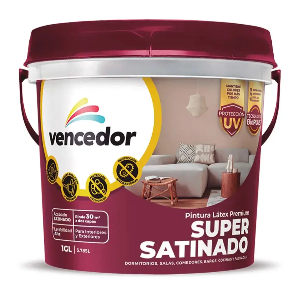 Vencedor Satinado Pintura Látex 1 galón