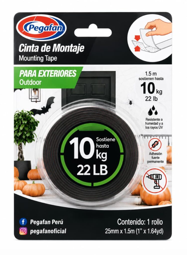 Cinta de Montaje Pegafan para Exteriores 25 mm x 1.5 m (1" x 1.64 yd)