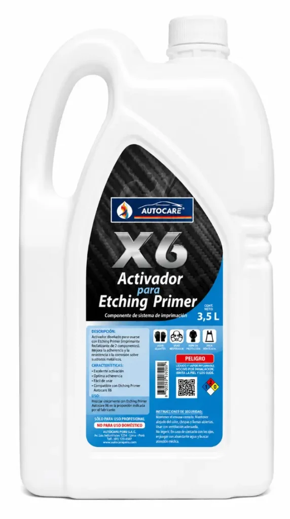 Activador X6 para Etching Primer Autocare de 3.5 Litros