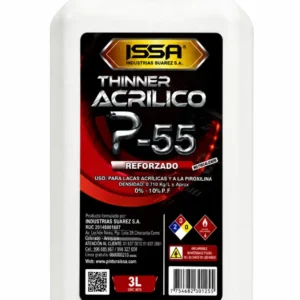 Thinner Acrílico Reforzado P-55 ISSA de 3 Litros