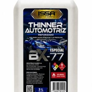 Thinner Automotriz Reforzado BX-77 Especial ISSA de 3 litros