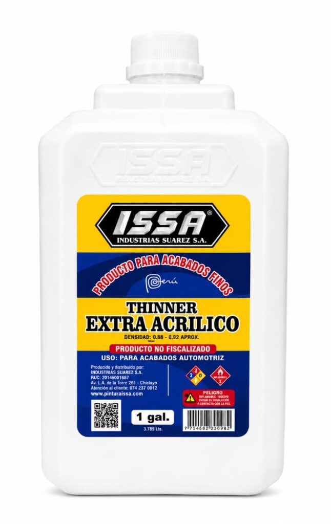 Thinner Extra Acrílico ISSA de 1 Galón 3.785 L