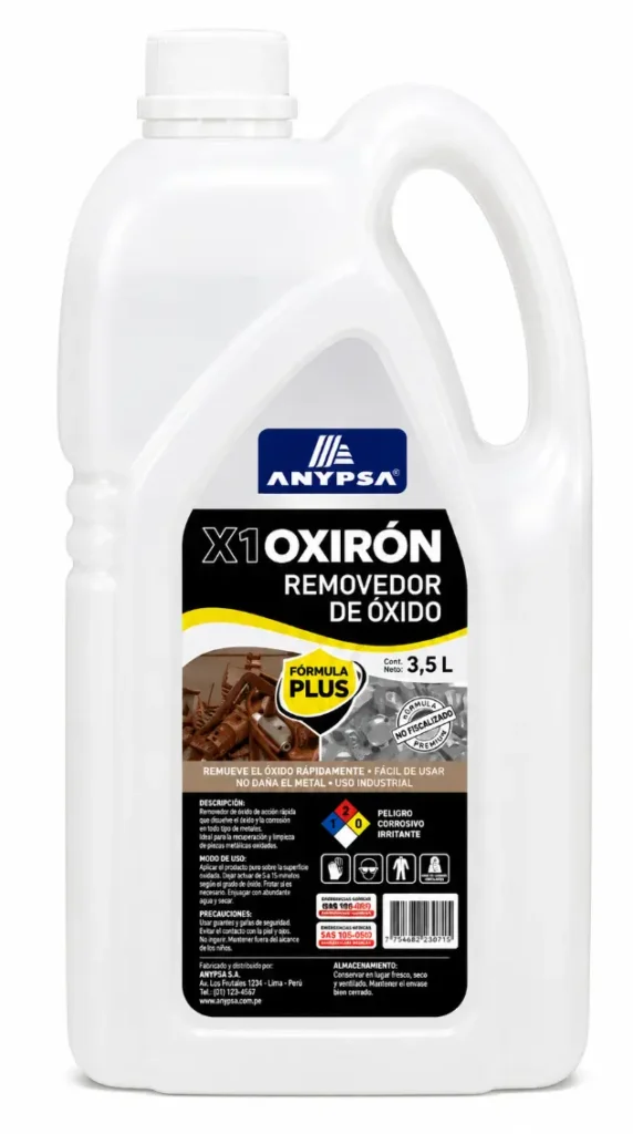 Removedor de Óxido X1 Oxirón Fórmula Plus Anypsa de 3.5 Litros