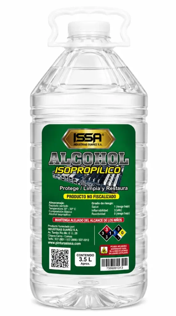 Alcohol Isopropílico ISSA de 3.5 Litros