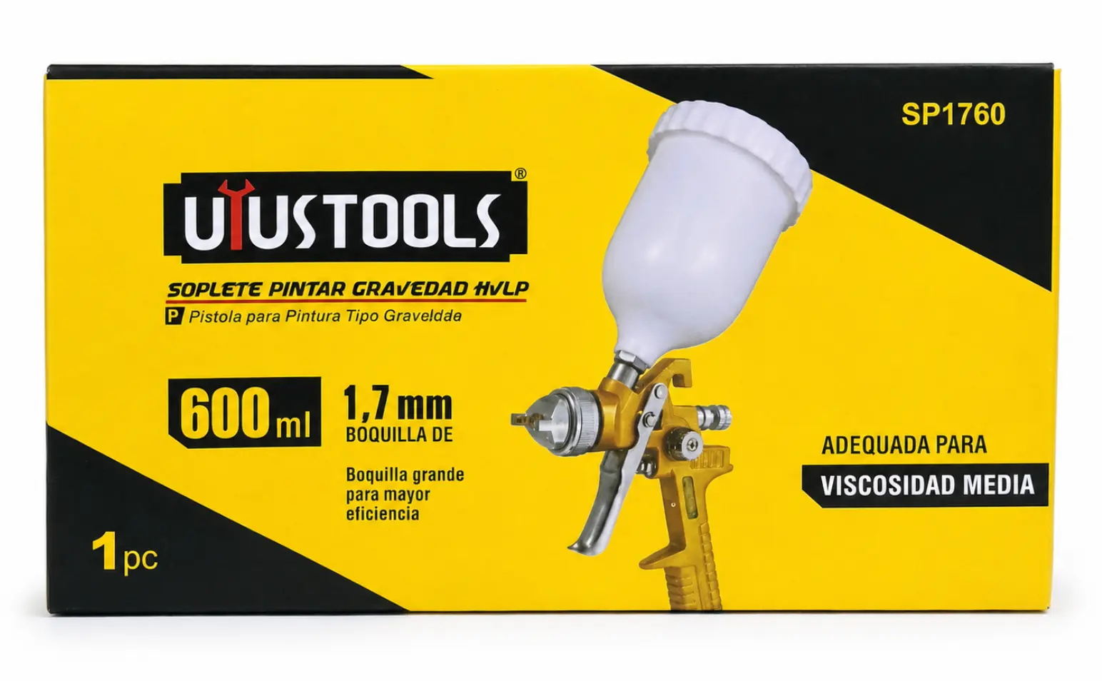 Pistola para Pintar de Gravedad HVLP Uyustools SP1760