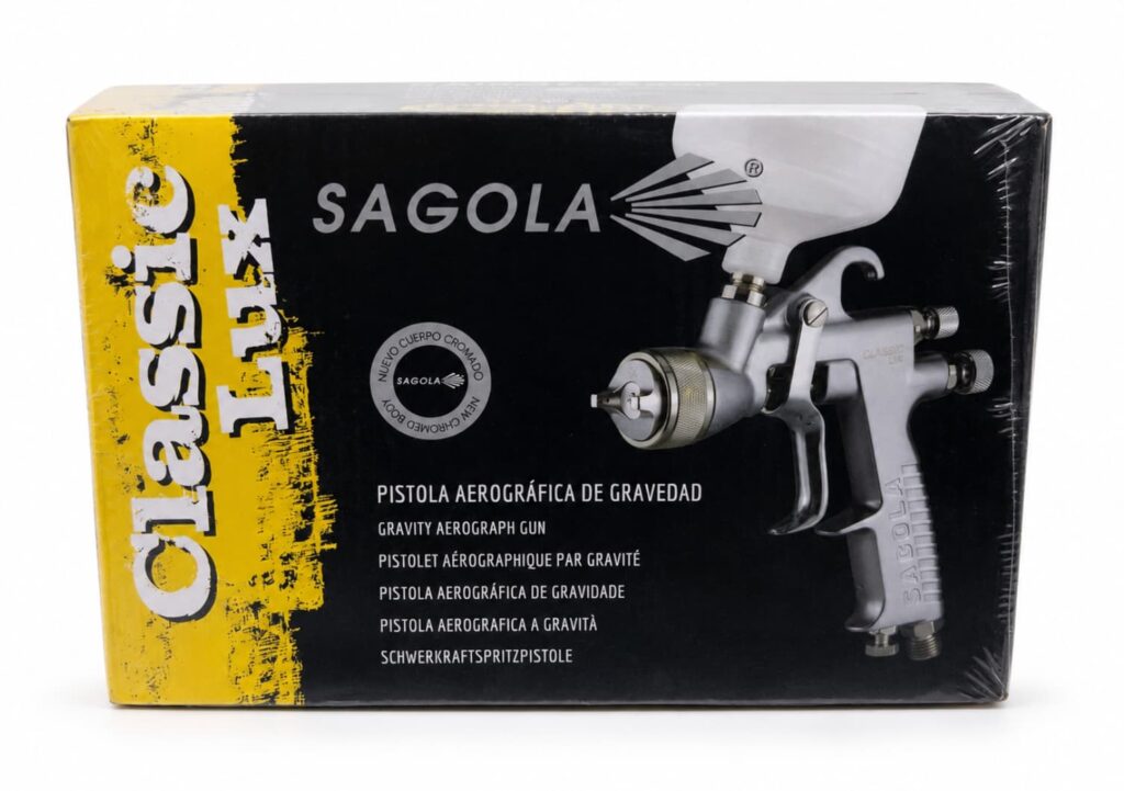 Pistola de Pintar Aerográfica de Gravedad Sagola Classic Lux