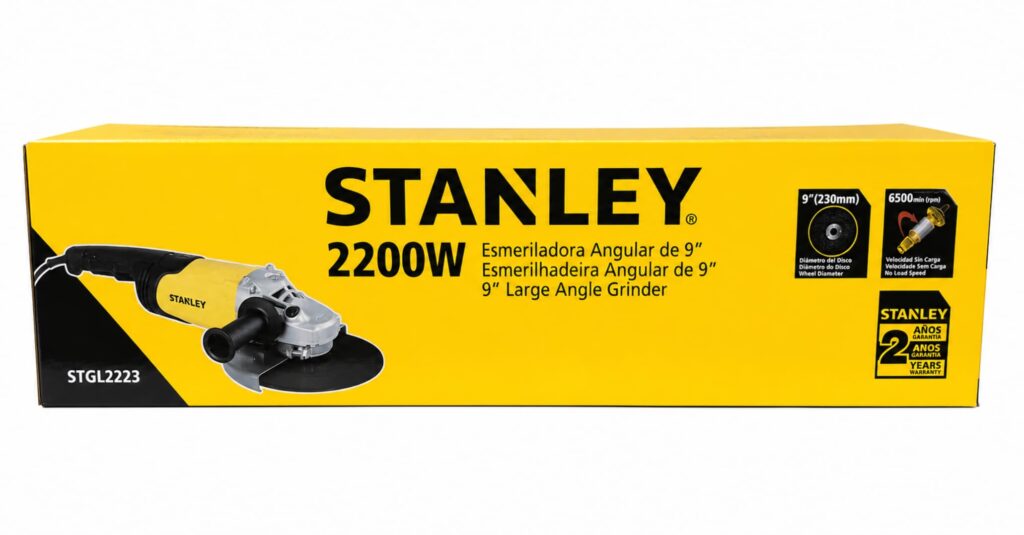 Esmeriladora Angular Stanley STGL2223 de 9 pulgadas