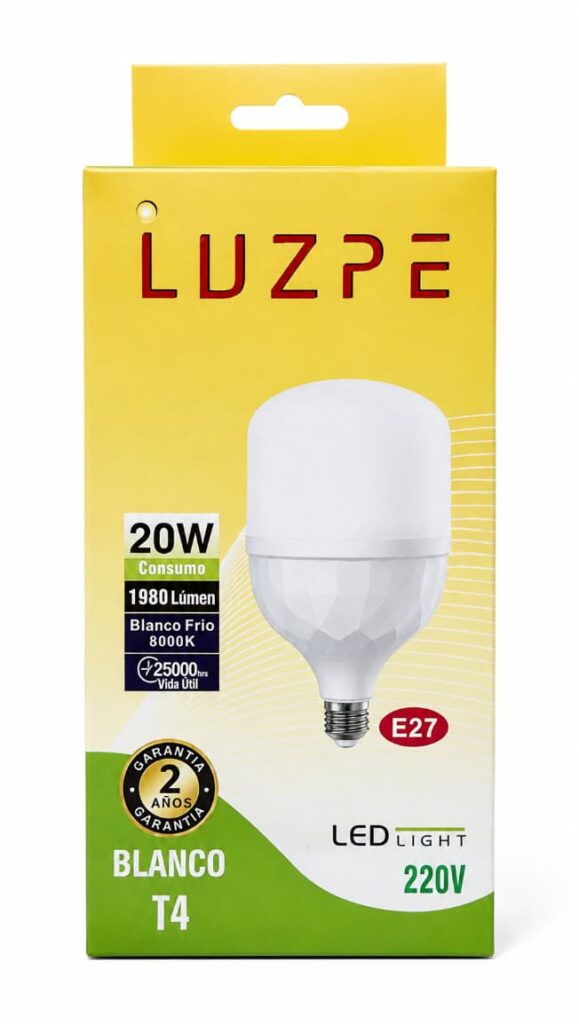 Foco LED Botella Luzpe 20W Blanco Frío 220V