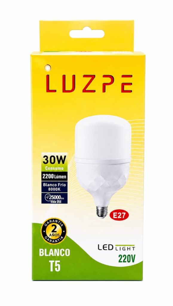 Foco LED Botella Luzpe 30W Blanco Frío 220V