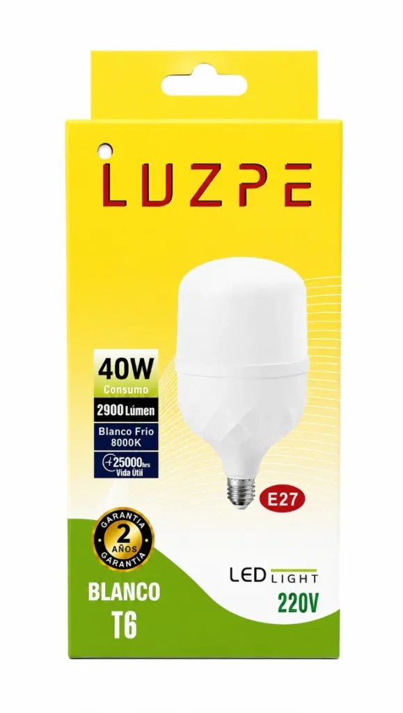 Foco LED Botella Luzpe 40W Blanco Frío 220V
