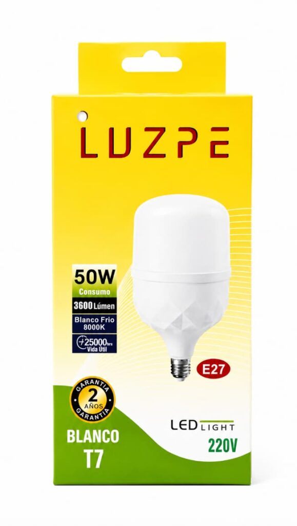 Foco LED Botella Luzpe 50W Blanco Frío 220V