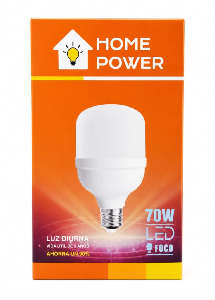 Foco LED Botella Home Power 70W Blanco Frío 220V