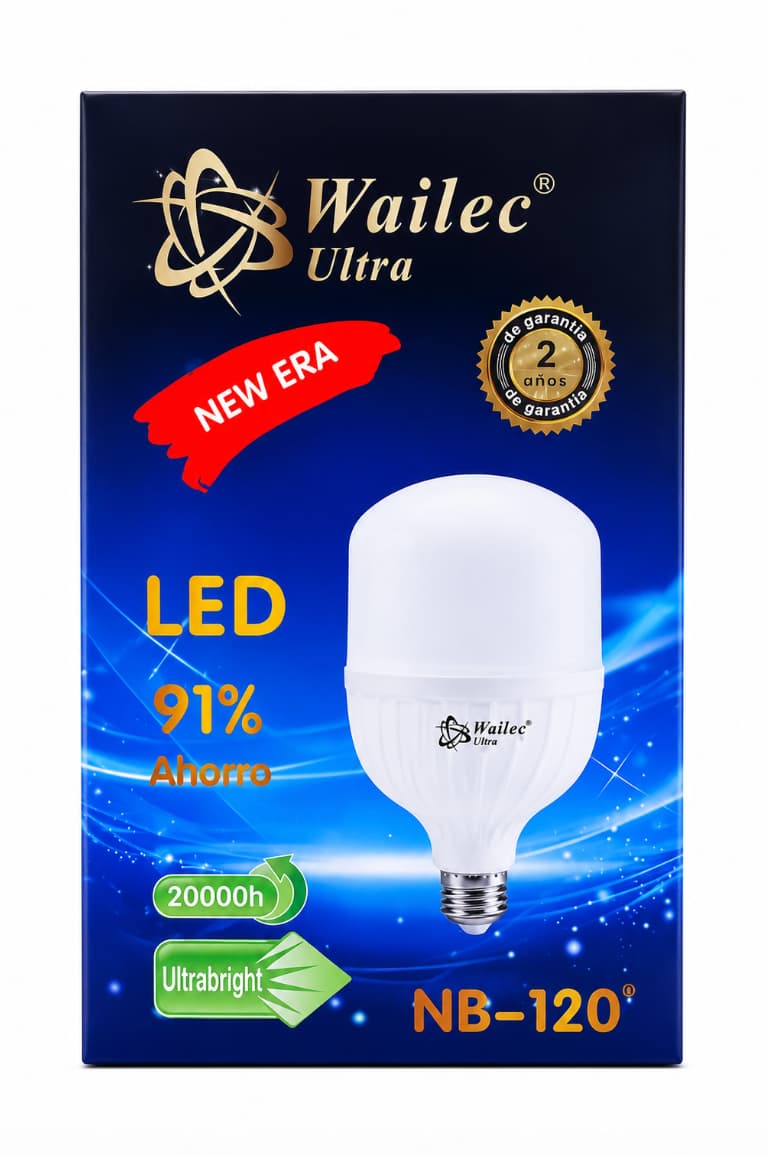 Foco LED Botella Wailec Ultra NB-120 120W Blanco Frío 220V