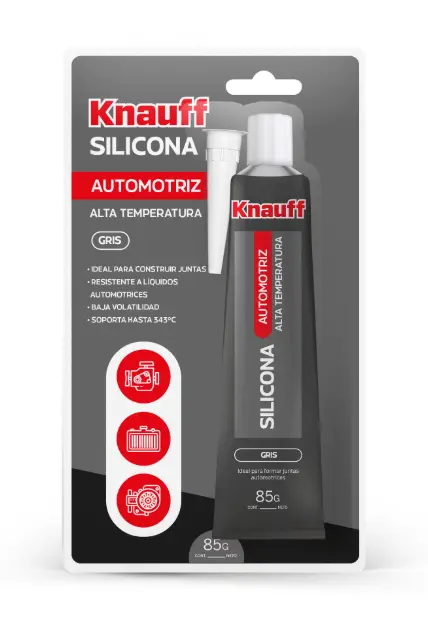 Silicona Automotriz Knauff Gris de 85 gramos