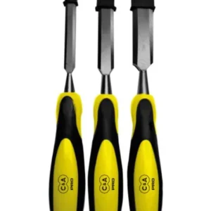 Juego de 3 Formones C&A Pro con Mango de PVC 1/2" 3/4" y 1"