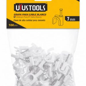 Grapas para Cable Blanco Uyustools GPC07B 7 mm 100 Piezas