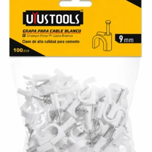 Grapas para Cable Blanco Uyustools GPC09B 9 mm 100 Piezas
