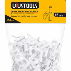 Grapas para Cable Blanco Uyustools GPC12B 12 mm 100 Piezas