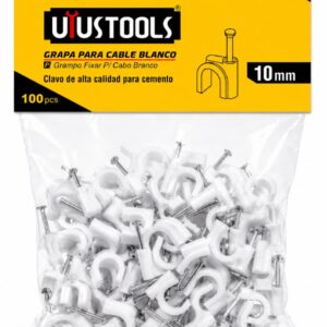 Grapas para Cable Blanco Uyustools GPC10B 10 mm 100 Piezas