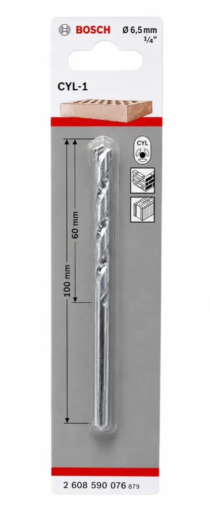 Broca para Concreto Bosch CYL-1 6.5 mm 1/4 pulgadas x 100 mm