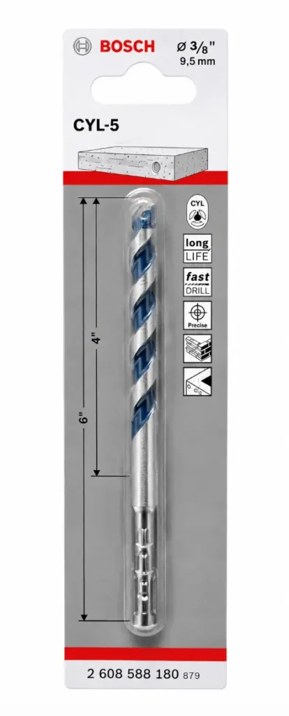 Broca para Concreto Bosch CYL-5 9.5 mm 3/8 pulgadas x 6 pulgadas