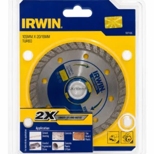 Disco Diamantado Turbo Irwin TDT105 105 mm x 20/16 mm