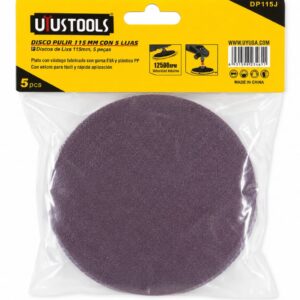 Disco para Pulir Uyustools DP115J 115 mm con 5 Lijas