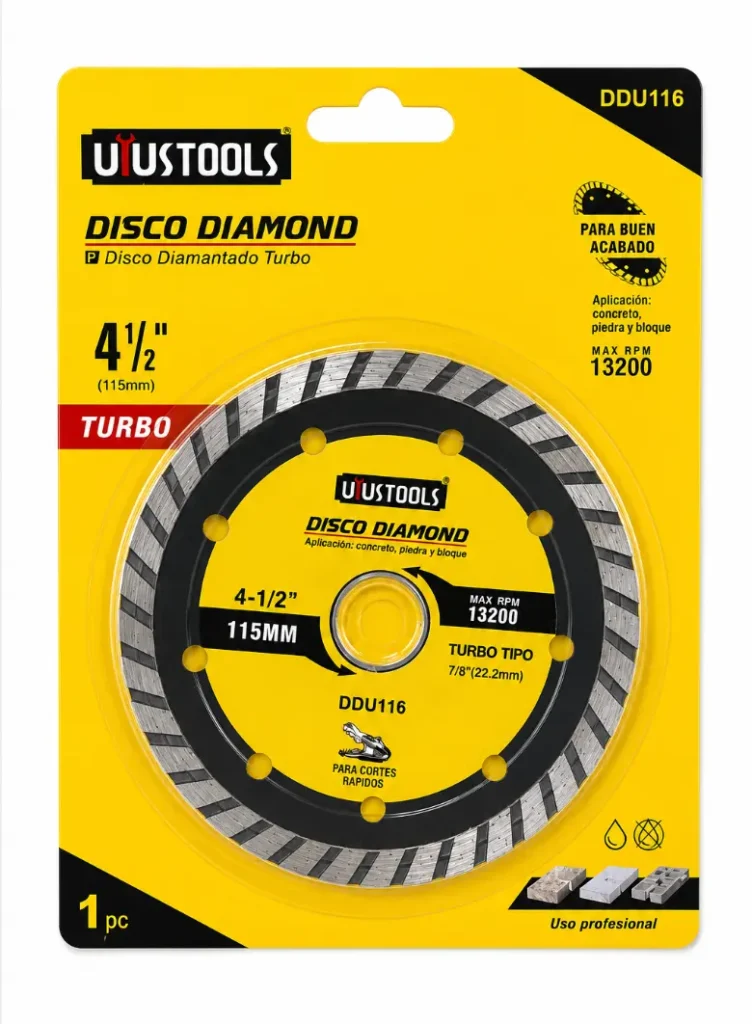 Disco Diamantado Turbo Uyustools DDU116 4 1/2 pulgadas 115 mm