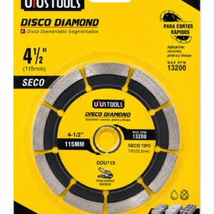Disco Diamantado Segmentado Uyustools DDU115 4 1/2 pulgadas 115 mm