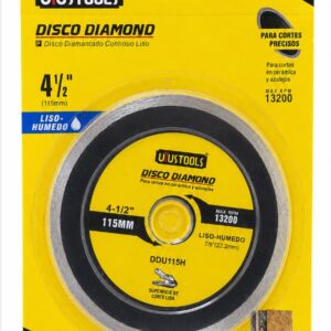Disco Diamantado Continuo Liso Uyustools DDU115H 4 1/2 pulgadas 115 mm