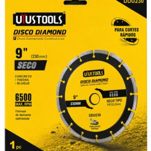 Disco Diamantado Segmentado Uyustools DDU230 9 pulgadas 230 mm