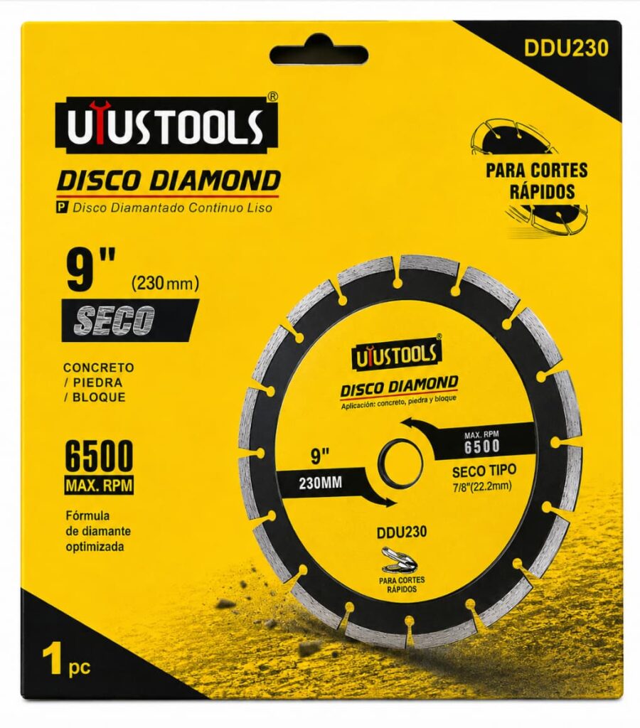 Disco Diamantado Segmentado Uyustools DDU230 9 pulgadas 230 mm