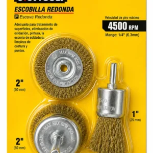 Juego de Escobillas de Acero Uyustools EBR301 3 Piezas