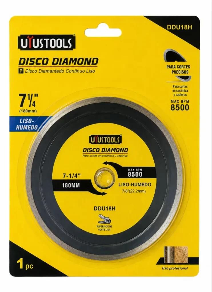 Disco Diamantado Continuo Liso Uyustools DDU18H 7 1/4 pulgadas 180 mm