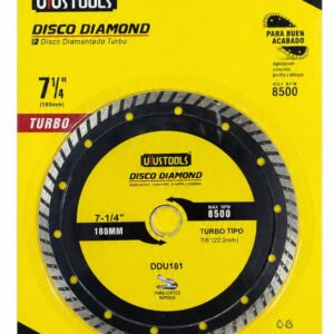 Disco Diamantado Turbo Uyustools DDU181 7 1/4 pulgadas 180 mm